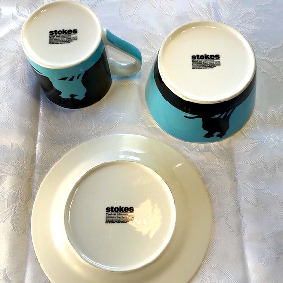 Stokes Aqua Cool Cat Tableware Set - Picture 5 of 6